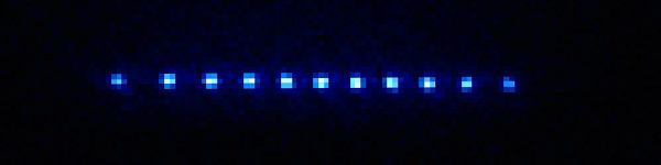 Coulomb crystal of eleven trapped ions